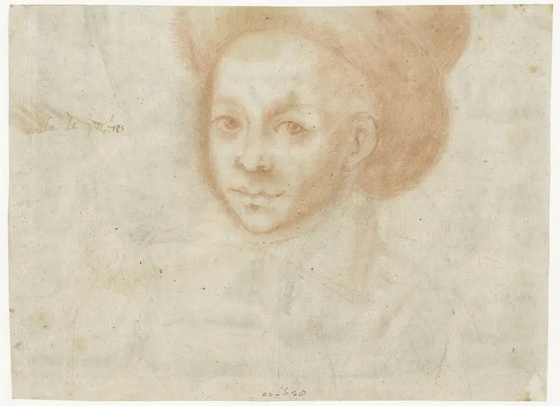 Portret van een jongeman met een hoed, driekwart naar links Wall Art by anonymous - High-Resolution Digital Print