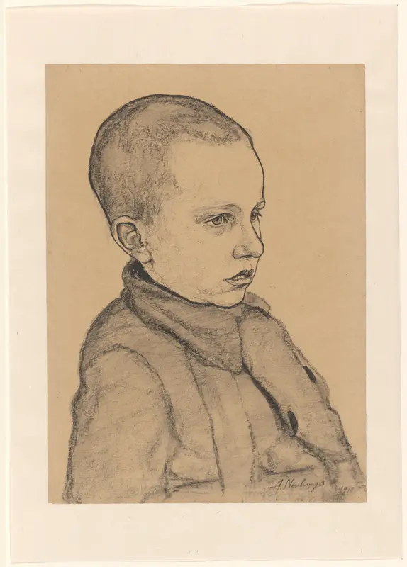 Portret van een jongen, naar rechts Wall Art by Albert Neuhuys (1844-1914) - High-Resolution Digital Print