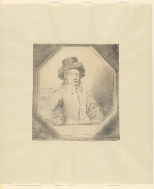Portret van een jongen op 17-jarige leeftijd Wall Art by Michiel D.van Limborch - High-Resolution Digital Print