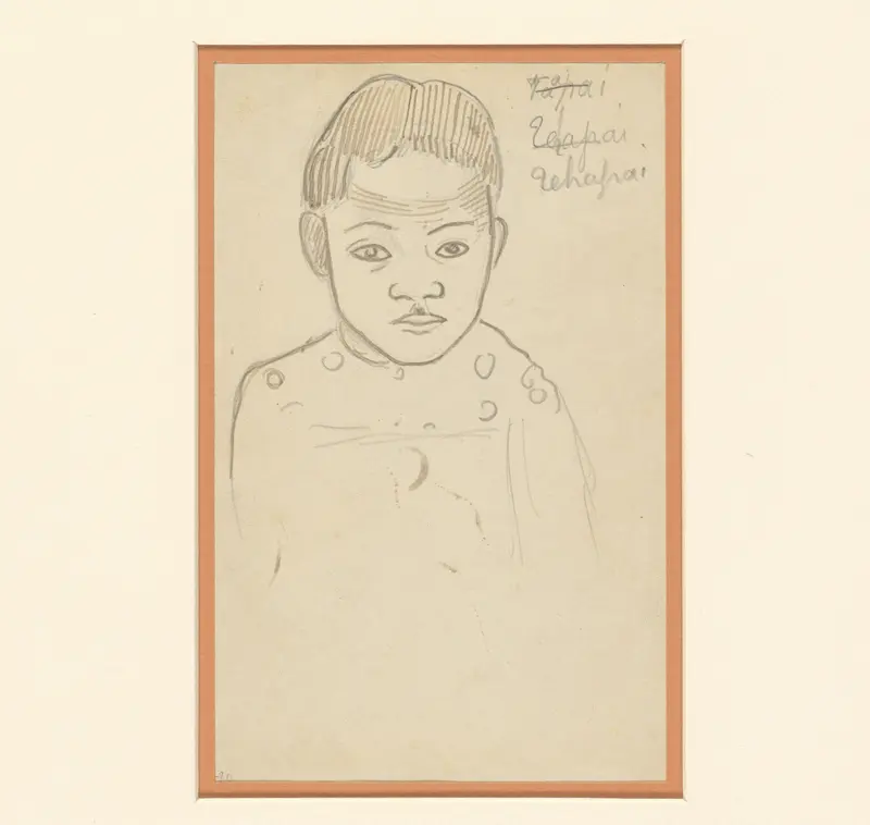 Portret van een jongetje in Tahiti Wall Art by Paul Gauguin - High-Resolution Digital Print