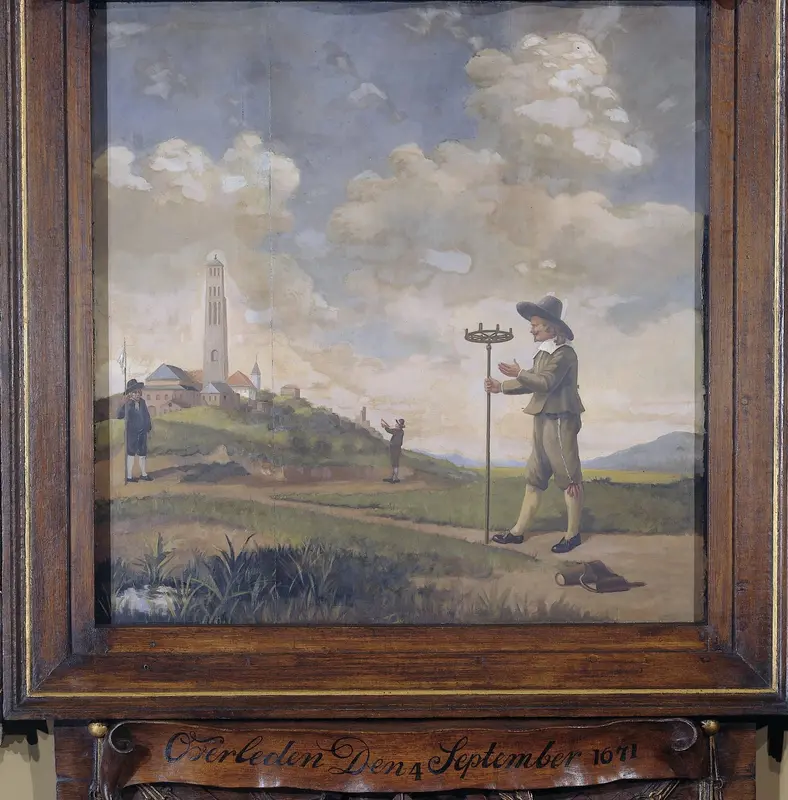 Portret van een landmeter (Andries van der Wal) Wall Art by anonymous - High-Resolution Digital Print