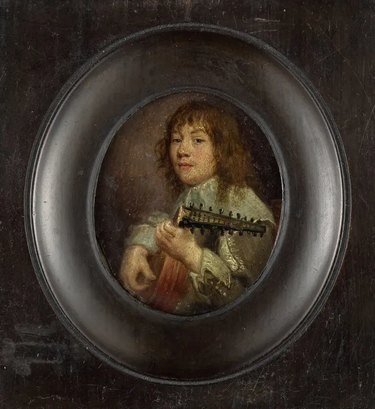 Portret van een luitspeler Wall Art by anonymous - High-Resolution Digital Print