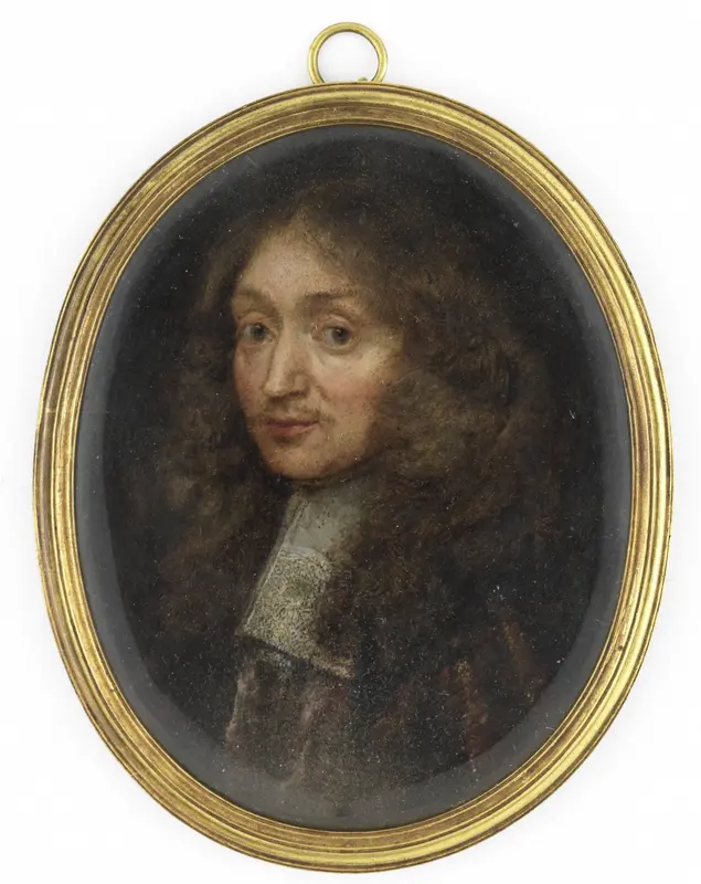 Portret van een man Wall Art by Caspar Netscher - High-Resolution Digital Print