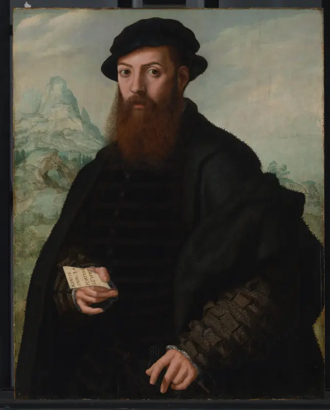 Portret van een man Wall Art by Jan van Hemessen - High-Resolution Digital Print