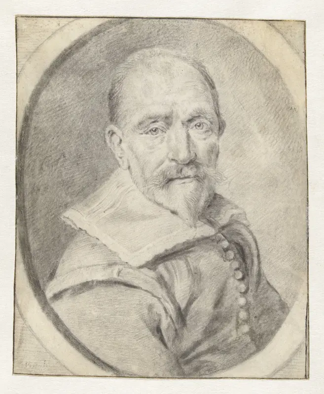 Portret van een man Wall Art by Cornelis Visscher (II) - High-Resolution Digital Print