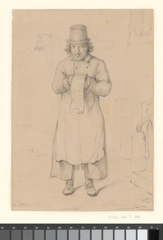Portret van een man bij het Leprozenhuis Wall Art by Unknown - High-Resolution Digital Print