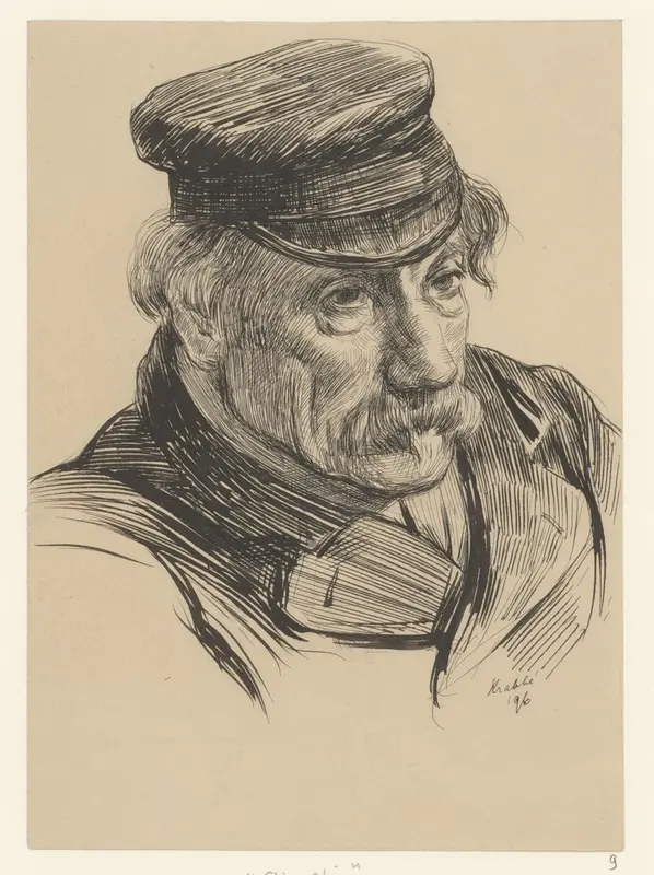 Portret van een man genaamd Slingertje Wall Art by Unknown - High-Resolution Digital Print