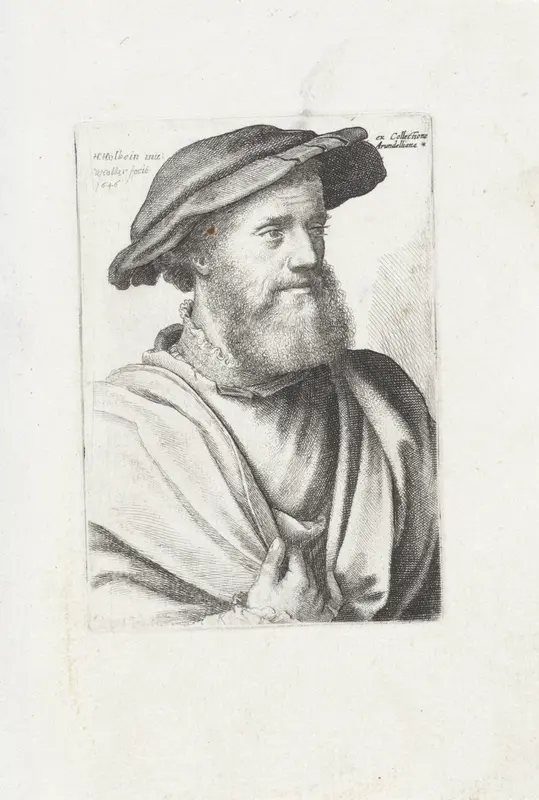 Portret van een man met baard en bonnet Wall Art by Unknown - High-Resolution Digital Print