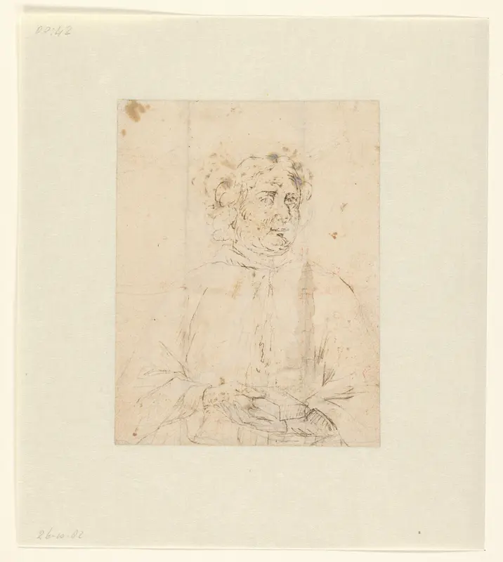Portret van een man met een boek in zijn handen Wall Art by Unknown - High-Resolution Digital Print