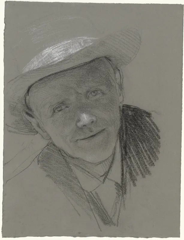 Portret van een man met een hoed Wall Art by Bramine Hubrecht - High-Resolution Digital Print