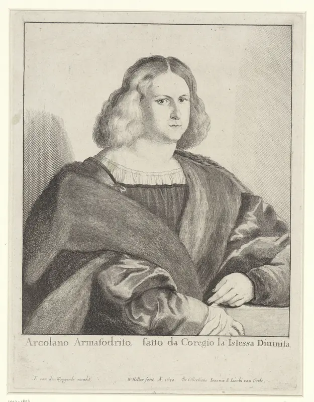 Portret van een man met halflang haar Wall Art by Unknown - High-Resolution Digital Print
