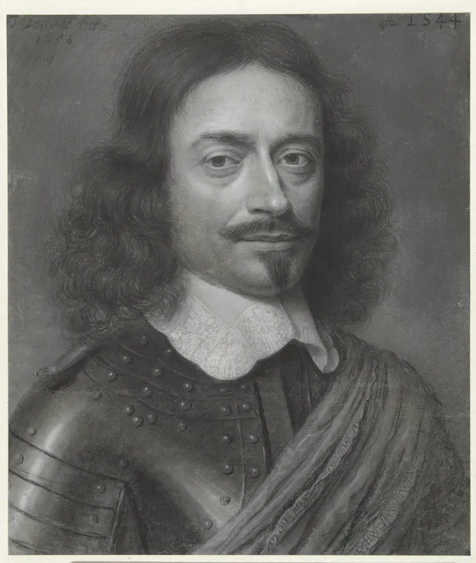 Portret van een man op 44-jarige leeftijd Wall Art by Wallerant Vaillant - High-Resolution Digital Print