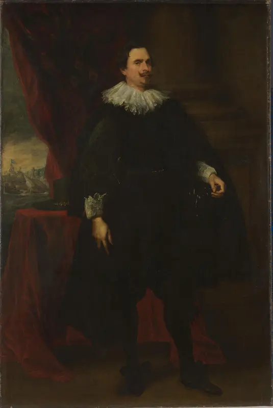 Portret van een man uit de familie van der Borght Wall Art by Unknown - High-Resolution Digital Print