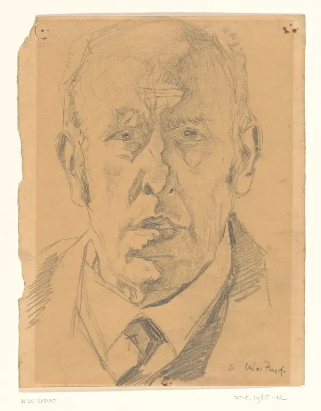 Portret van een man, van voren Wall Art by Willem de Zwart - High-Resolution Digital Print