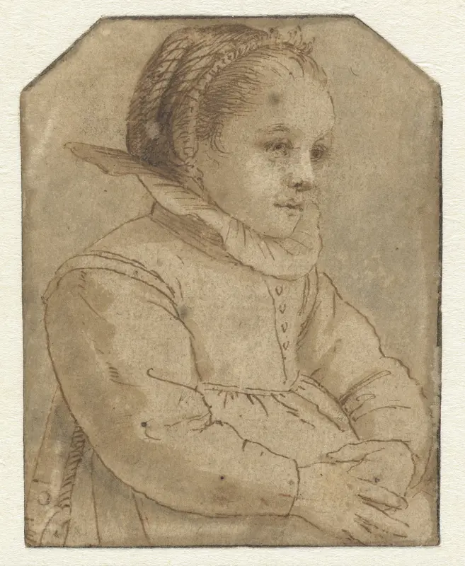 Portret van een meisje Wall Art by Unknown - High-Resolution Digital Print