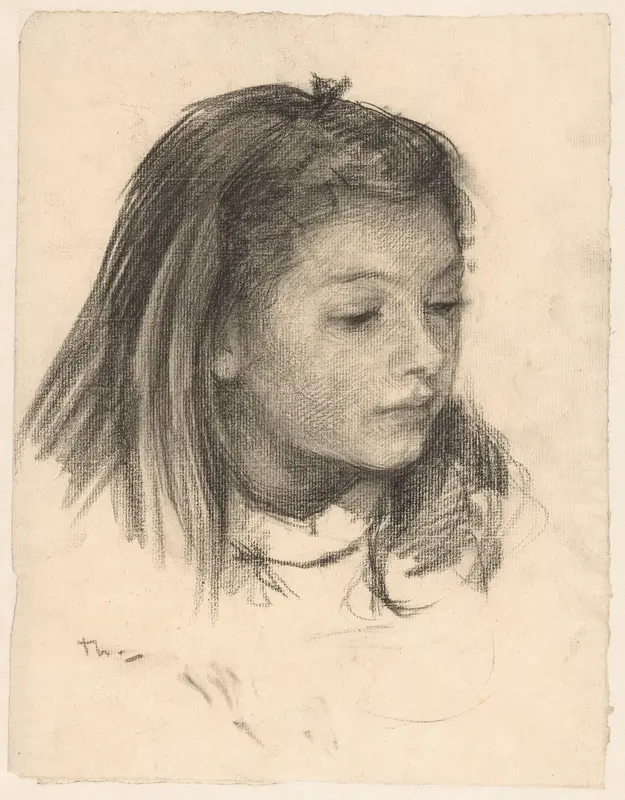 Portret van een meisje Wall Art by Willem Bastiaan Tholen - High-Resolution Digital Print