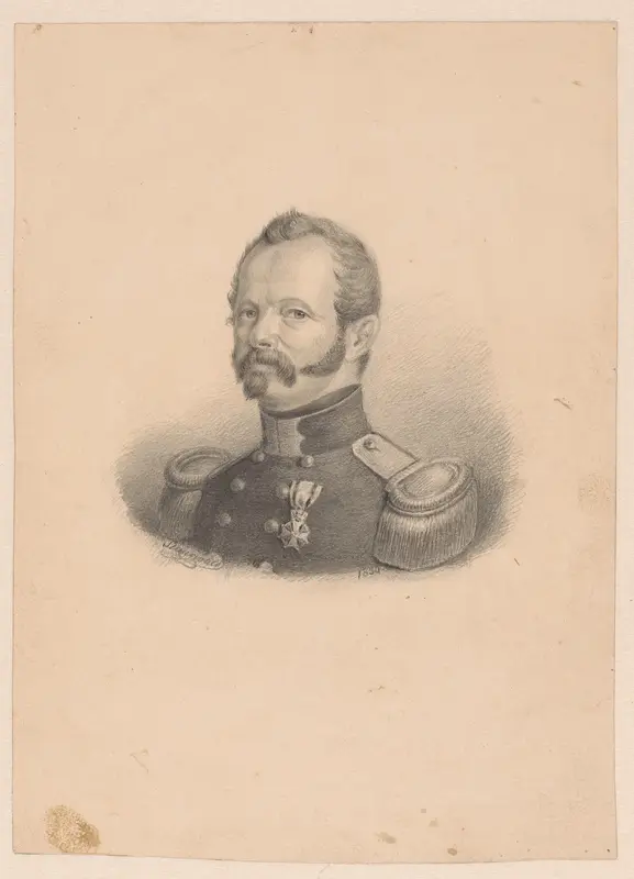 Portret van een officier Wall Art by Christian Heinrich Gottlieb Steuerwald - High-Resolution Digital Print