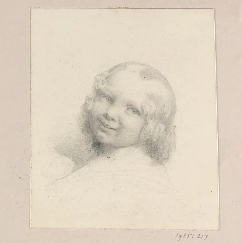 Portret van een onbekend kind Wall Art by Johann Wilhelm Kaiser (I) - High-Resolution Digital Print