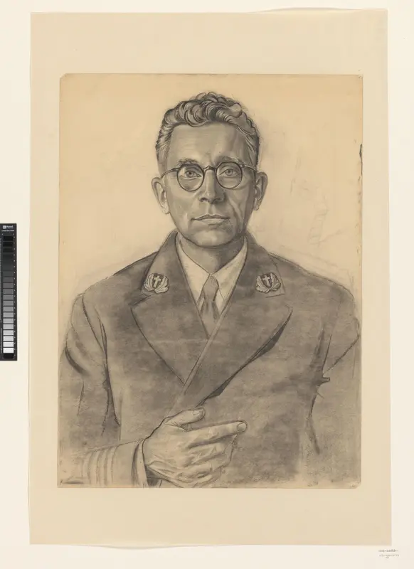 Portret van een onbekende aalmoezenier Wall Art by Cor Visser - High-Resolution Digital Print
