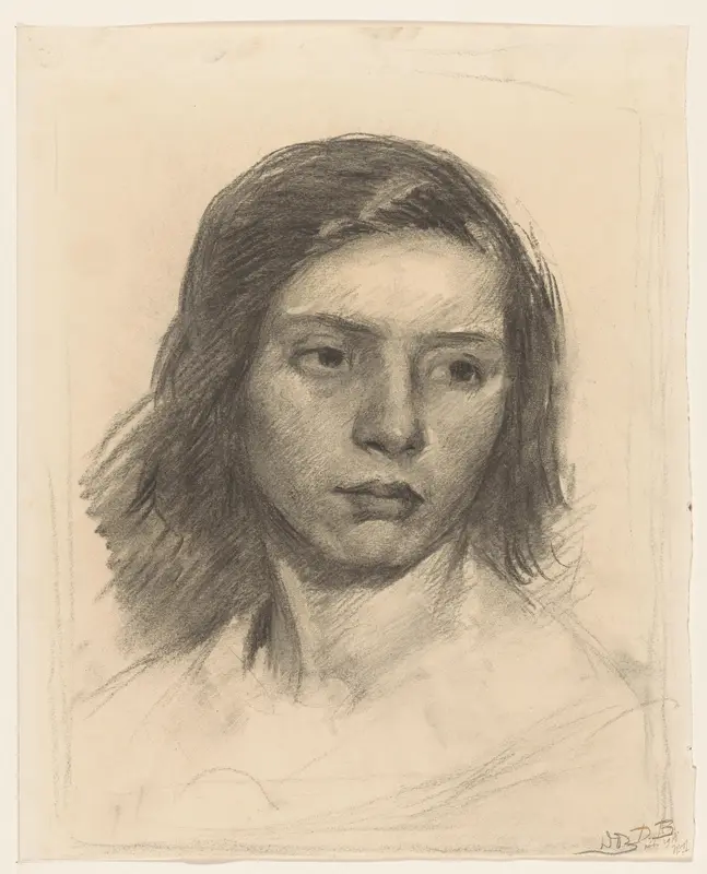 Portret van een onbekende jonge vrouw Wall Art by Unknown - High-Resolution Digital Print