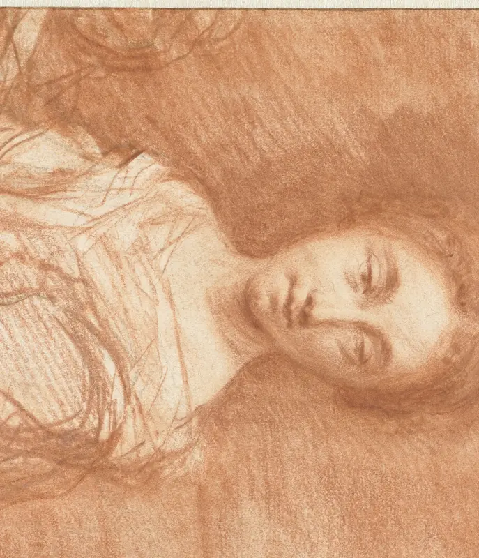 Portret van een onbekende jonge vrouw, ten halven lijve Wall Art by Caspar Netscher - High-Resolution Digital Print