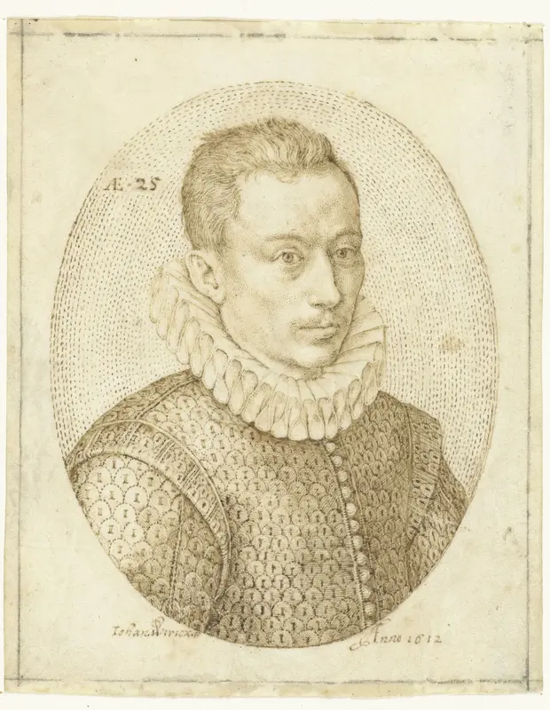 Portret van een onbekende man Wall Art by Johannes Wierix - High-Resolution Digital Print