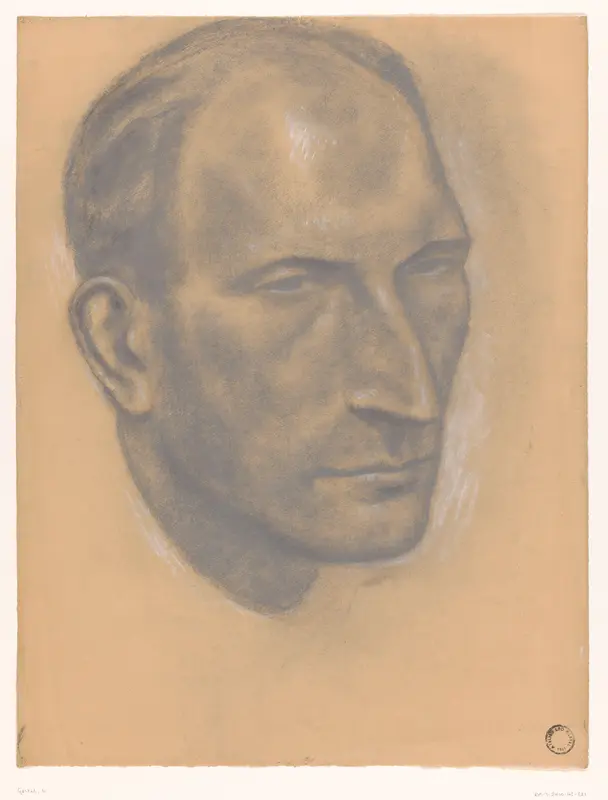 Portret van een onbekende man Wall Art by Leo Gestel - High-Resolution Digital Print