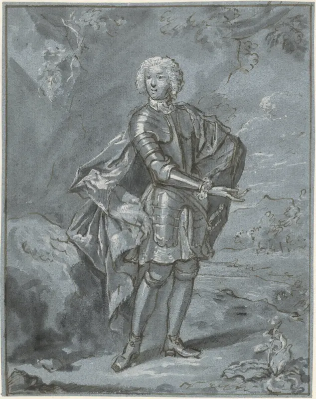 Portret van een onbekende man in harnas Wall Art by Mattheus Verheyden - High-Resolution Digital Print
