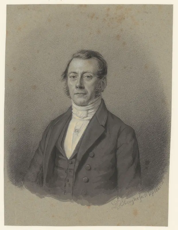 Portret van een onbekende man, mogelijk D. Sluyter Wall Art by Unknown - High-Resolution Digital Print
