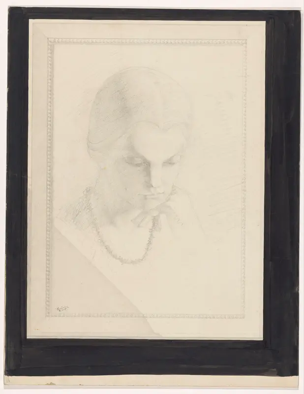 Portret van een onbekende peinzende vrouw Wall Art by Reijer Stolk - High-Resolution Digital Print
