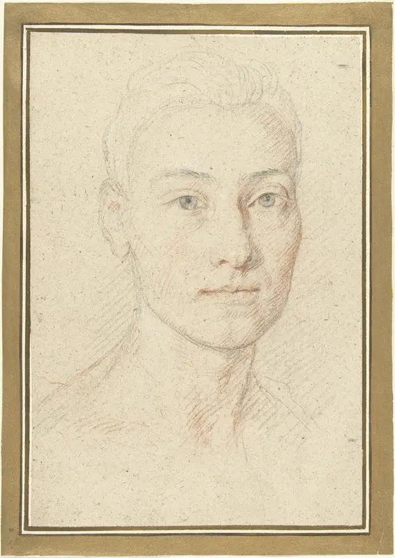 Portret van een onbekende vrouw Wall Art by Johann Baptist Lampi (I) - High-Resolution Digital Print