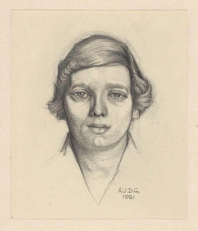Portret van een onbekende vrouw Wall Art by Unknown - High-Resolution Digital Print