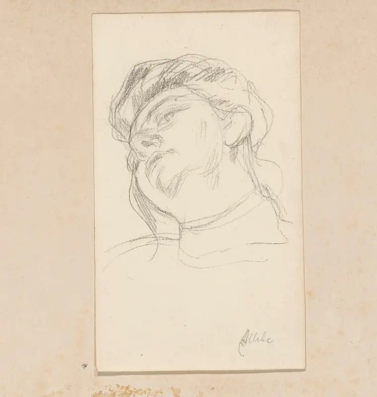 Portret van een onbekende vrouw Wall Art by August Allebé - High-Resolution Digital Print
