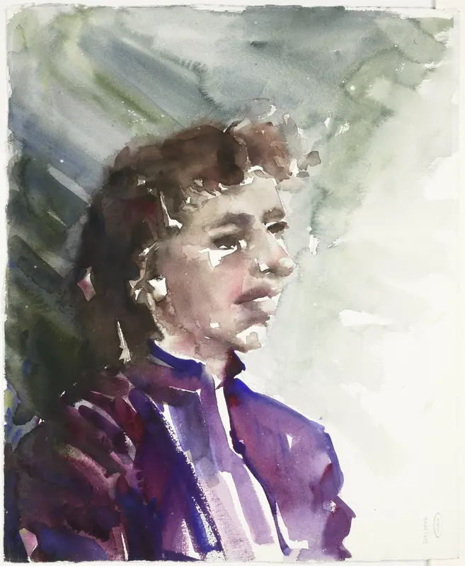 Portret van een onbekende vrouw Wall Art by Sonja Dwinger - High-Resolution Digital Print