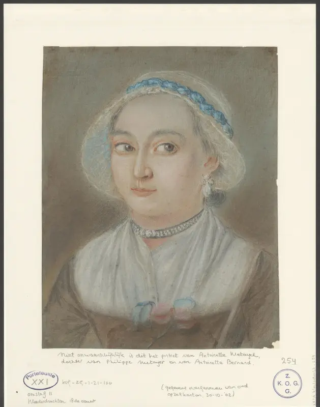 Portret van een onbekende vrouw, mogelijk Antoinette Metayer Wall Art by anonymous - High-Resolution Digital Print