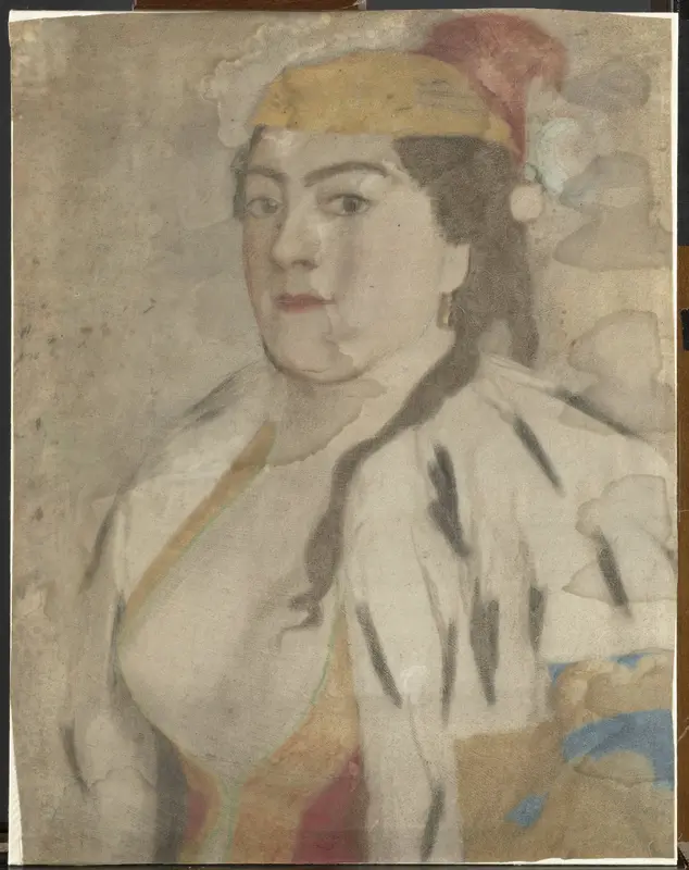 Portret van een onbekende vrouw uit Istanbul Wall Art by Jean-Etienne Liotard - High-Resolution Digital Print