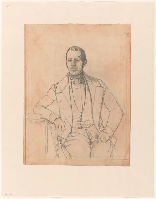 Portret van een onbekende zittende man Wall Art by Frederik Hendrik Weissenbruch - High-Resolution Digital Print