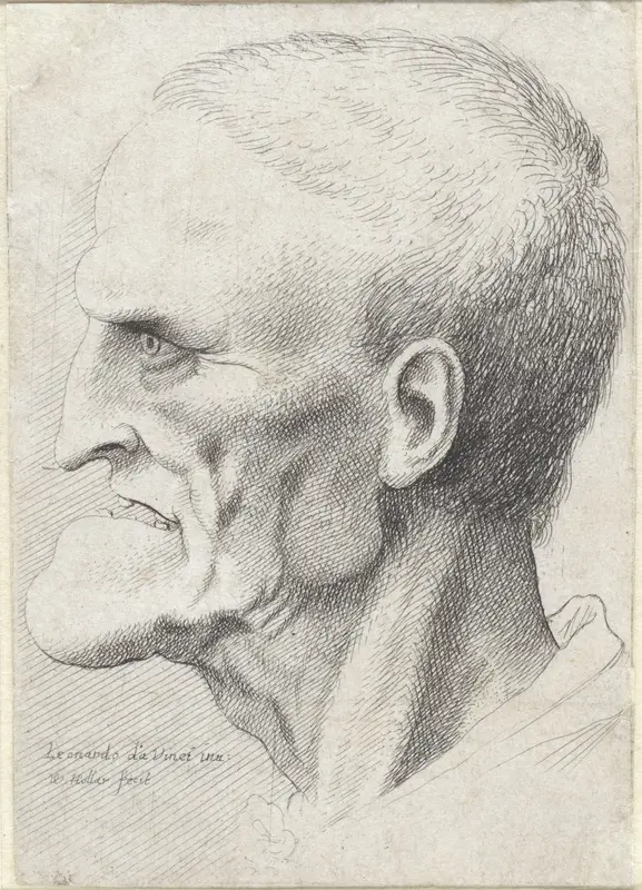 Portret van een oude man met geprononceerde kin Wall Art by Unknown - High-Resolution Digital Print