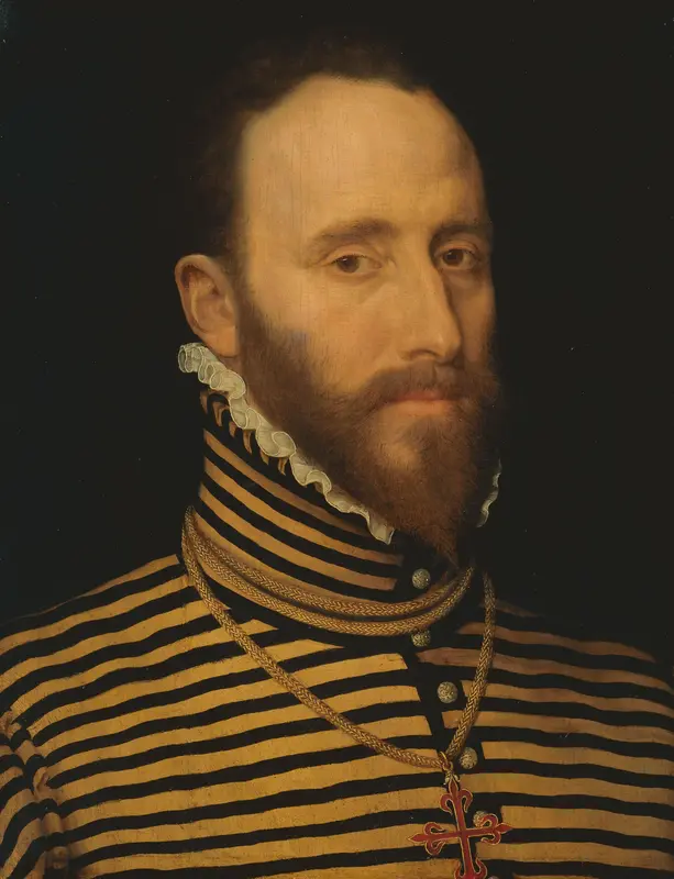Portret van een ridder in de orde van Calatrava, vermoedelijk van het geslacht Sorias of Soreau (Sorel) Wall Art by Unknown - High-Resolution Digital Print