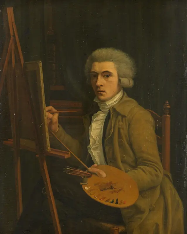 Portret van een schilder, vermoedelijk de kunstenaar zelf Wall Art by Unknown - High-Resolution Digital Print