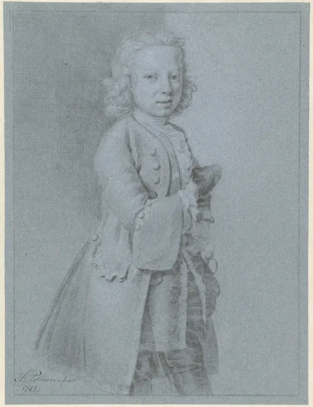 Portret van een staande jongen Wall Art by Hendrik Pothoven - High-Resolution Digital Print