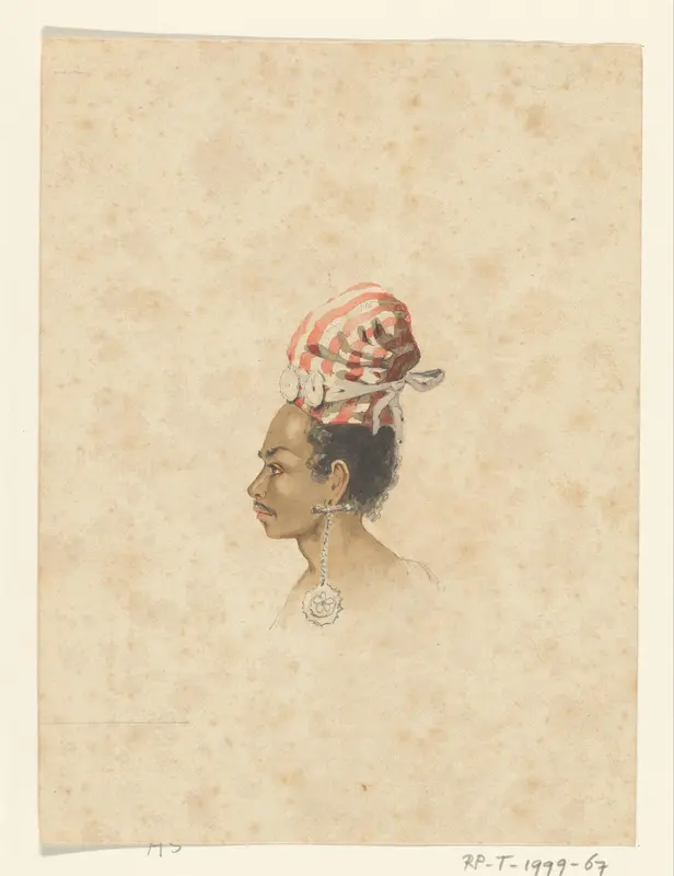 Portret van een Timorees van Kupang, in profiel Wall Art by Ernest Alfred Hardouin - High-Resolution Digital Print