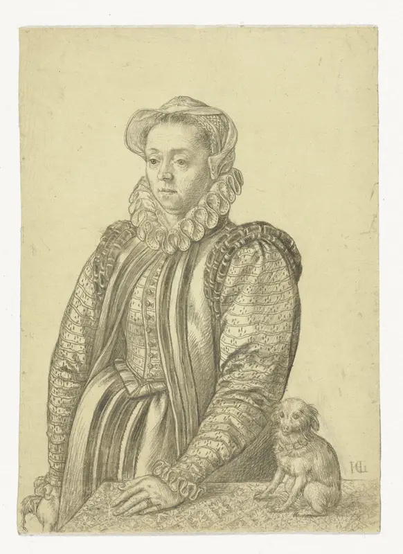 Portret van een voorname vrouw Wall Art by Hendrick Goltzius - High-Resolution Digital Print
