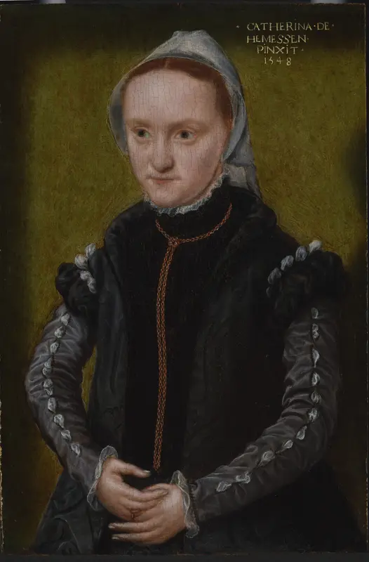 Portret van een vrouw Wall Art by Catharina van Hemessen - High-Resolution Digital Print