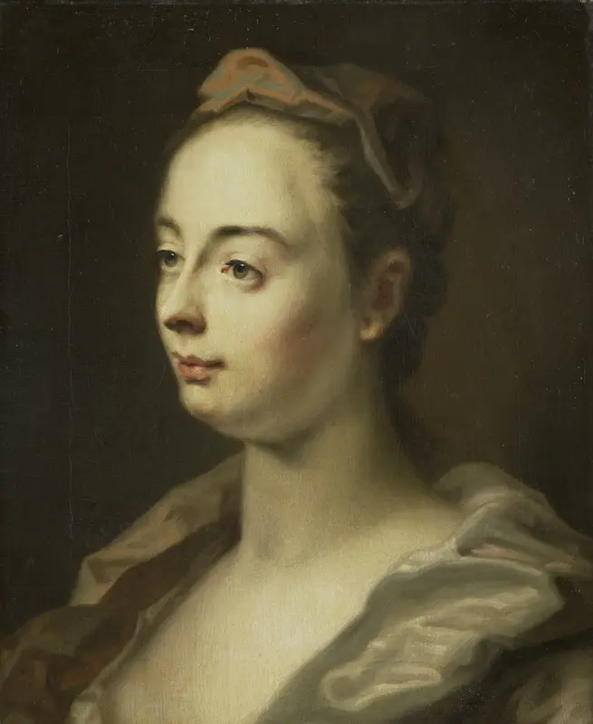 Portret van een vrouw Wall Art by Balthasar Denner - High-Resolution Digital Print