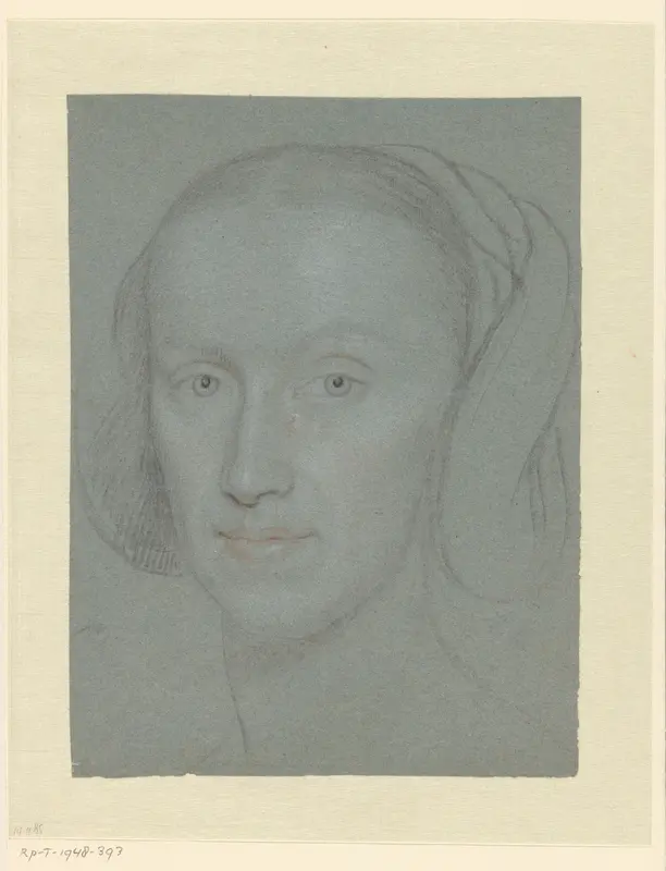 Portret van een vrouw Wall Art by Cornelis Janssens van Ceulen I - High-Resolution Digital Print