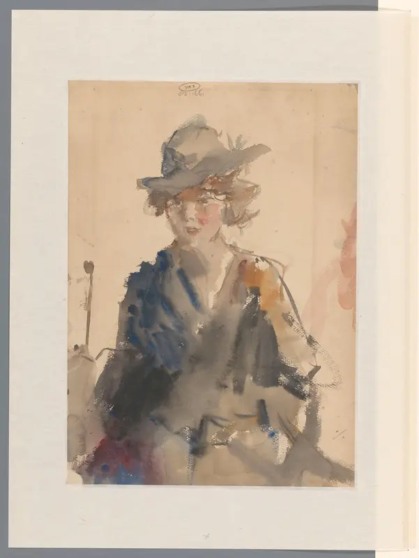 Portret van een vrouw Wall Art by Isaac Israels - High-Resolution Digital Print