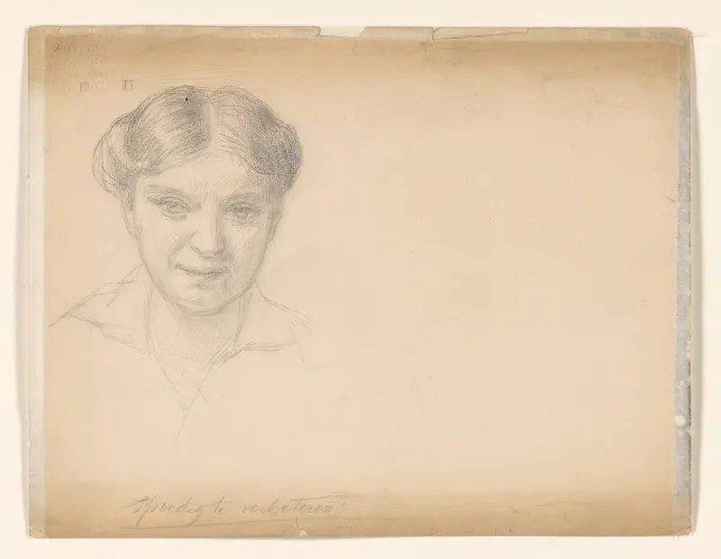 Portret van een vrouw Wall Art by August Allebé - High-Resolution Digital Print