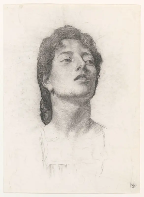 Portret van een vrouw Wall Art by Pieter de Josselin de Jong - High-Resolution Digital Print