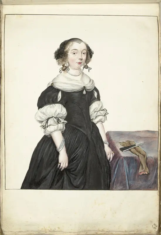 Portret van een vrouw Wall Art by Gesina ter Borch - High-Resolution Digital Print